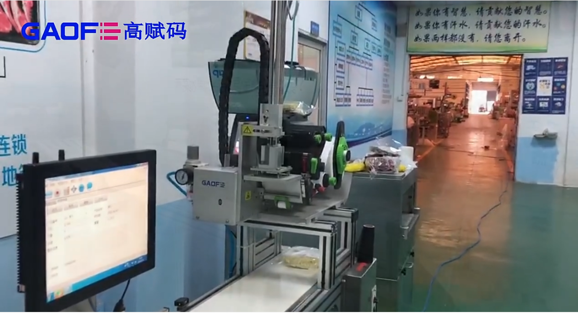 高賦碼 稱重+自動貼標打印方案——輸送果蔬行業視頻